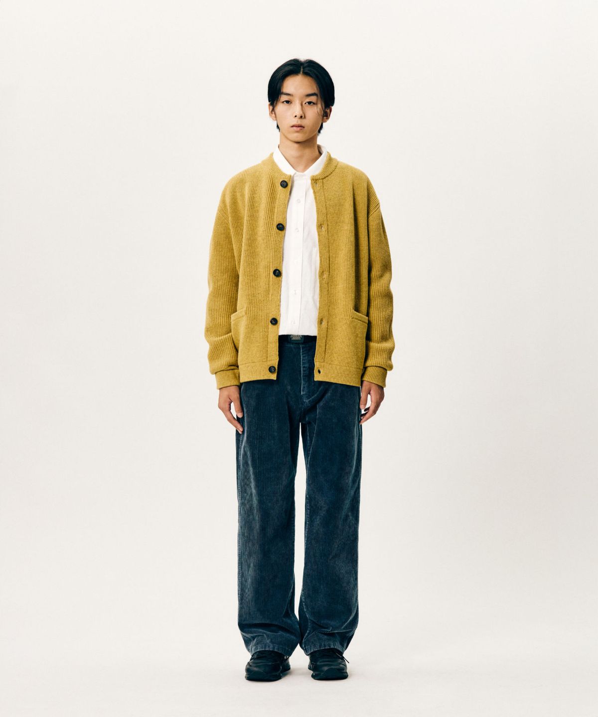 에스피오나지(ESPIONAGE) Miller Heavyweight Cardigan Mustard