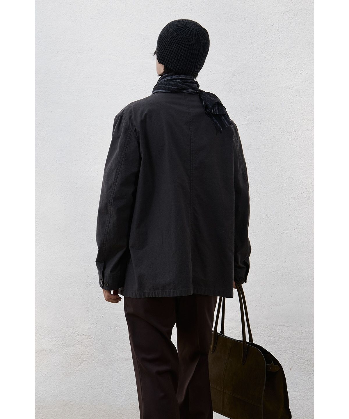 유스(YOUTH) Double Breasted French Work Jacket - Charcoal Grey