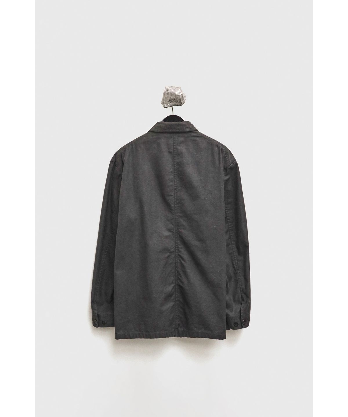 유스(YOUTH) Double Breasted French Work Jacket - Charcoal Grey