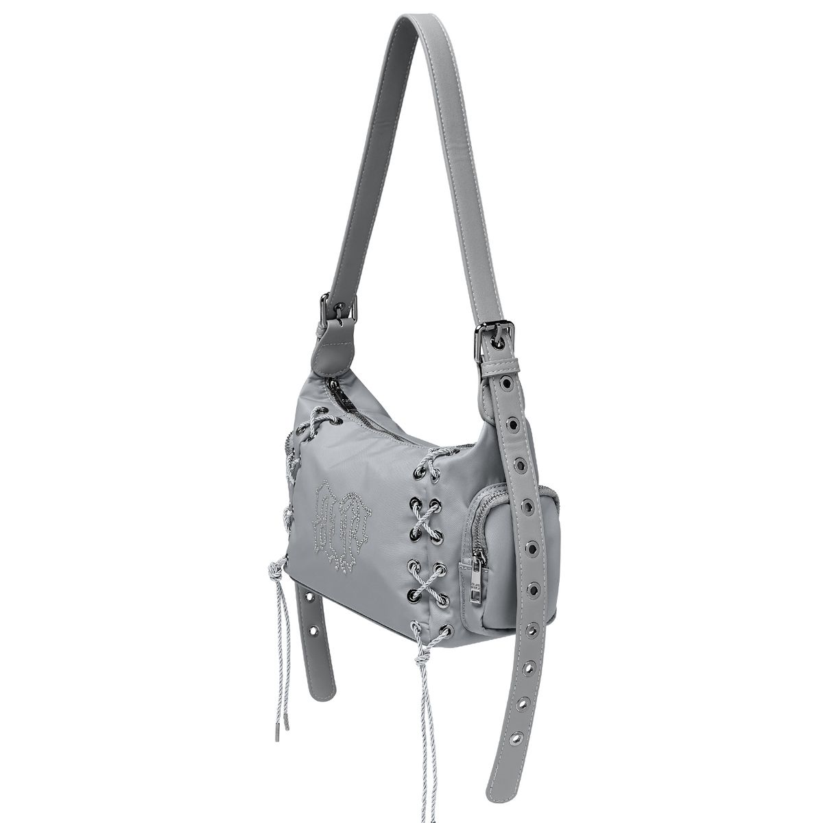 블랙 퍼플(BLACK PURPLE) 글로우 코르셋 백 Glow Corset Bag_Gray