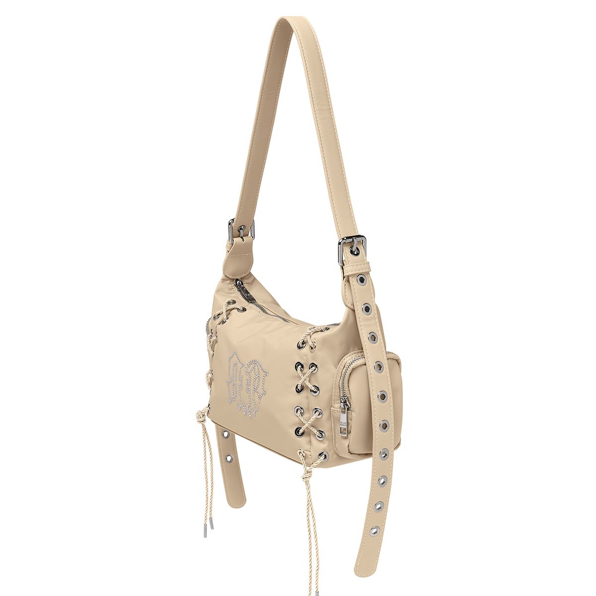 블랙 퍼플(BLACK PURPLE) 글로우 코르셋 백 Glow Corset Bag_Beige