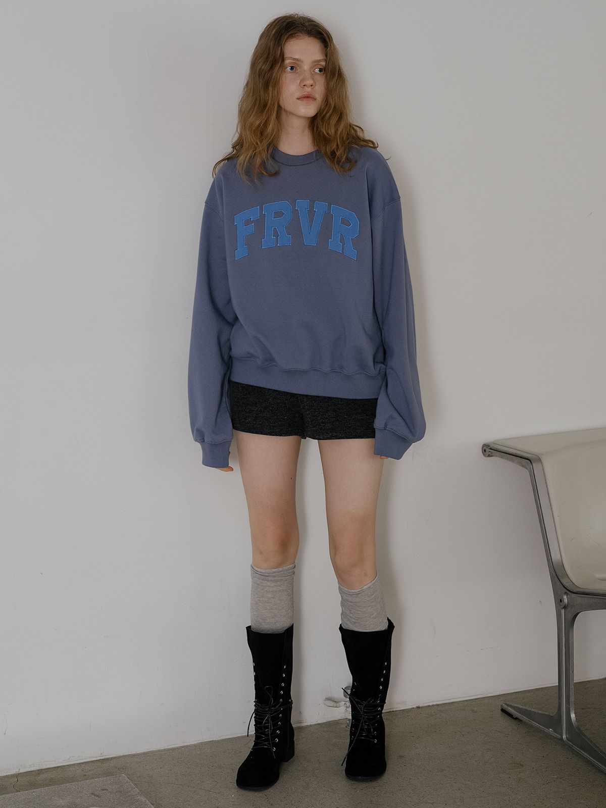 프리버07(FRIVER07) Friver logo sweatshirt FRFA01LT10_Blue