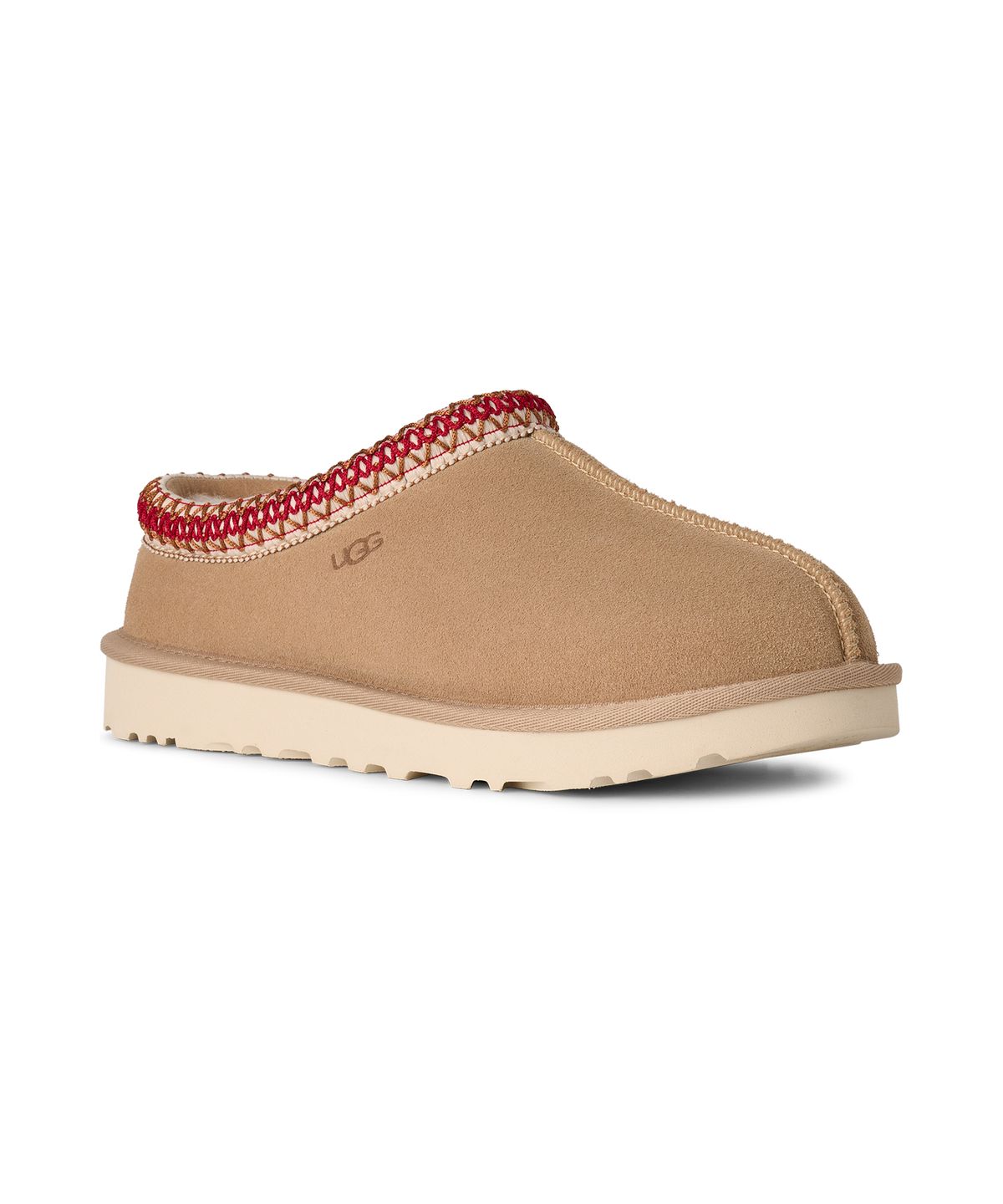 어그(UGG) [WOMEN] 시그니처 스웨이드 타스만 슬리퍼 (타스만 II) - 샌드:다크 체리 / 1174470-SDDR