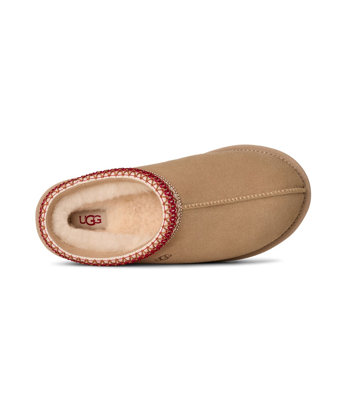 어그(UGG) [WOMEN] 시그니처 스웨이드 타스만 슬리퍼 (타스만 II) - 샌드:다크 체리 / 1174470-SDDR