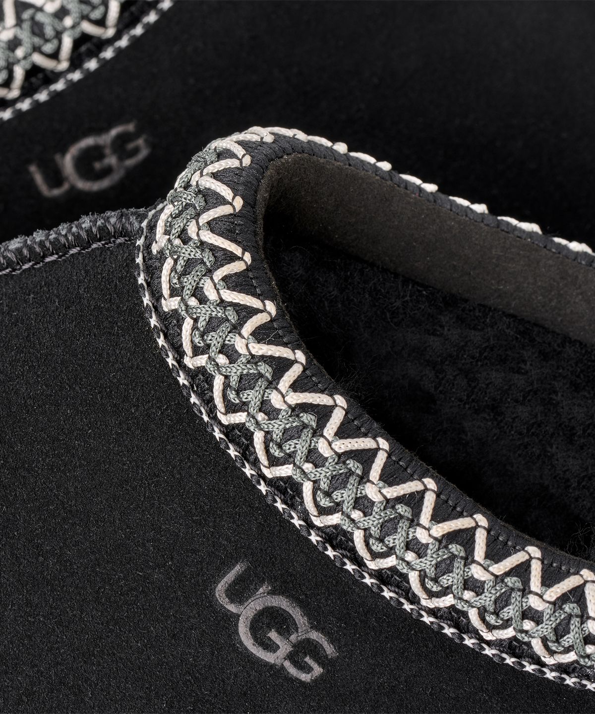 어그(UGG) [WOMEN] 시그니처 스웨이드 타스만 슬리퍼 (타스만 II) - 블랙 / 1174470-BLK
