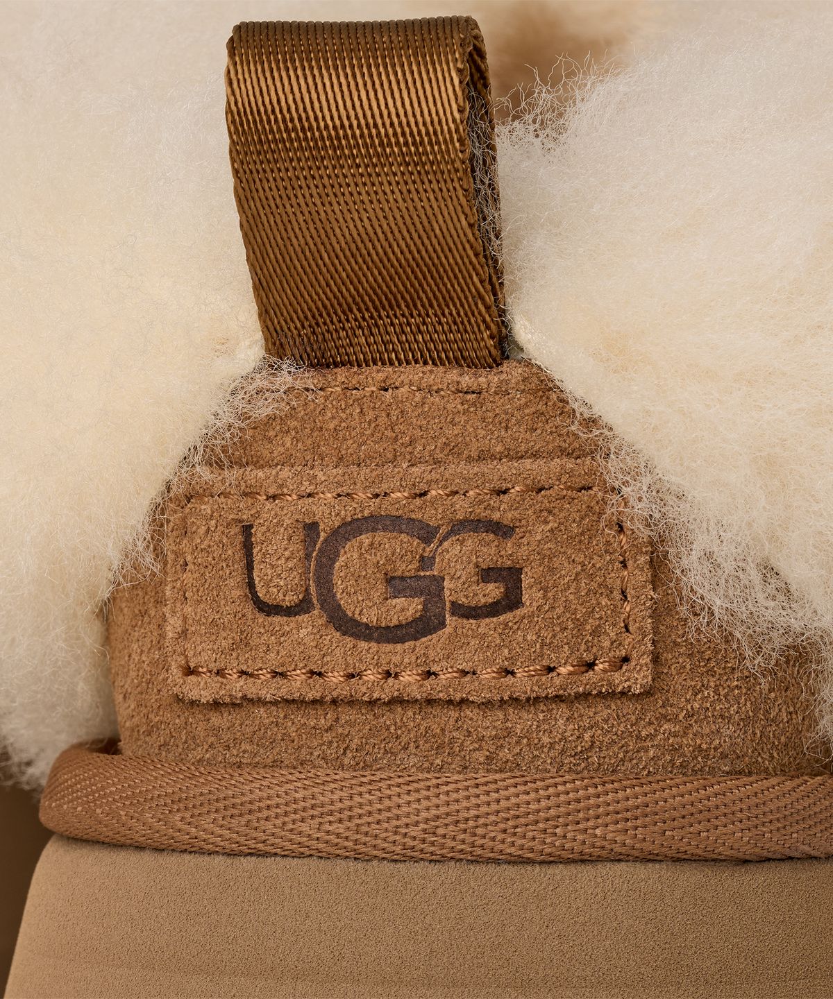 어그(UGG) [WOMEN] 양모 칼라 앵클 슬리퍼 (타젤) - 체스넛 / 1171393-CHE