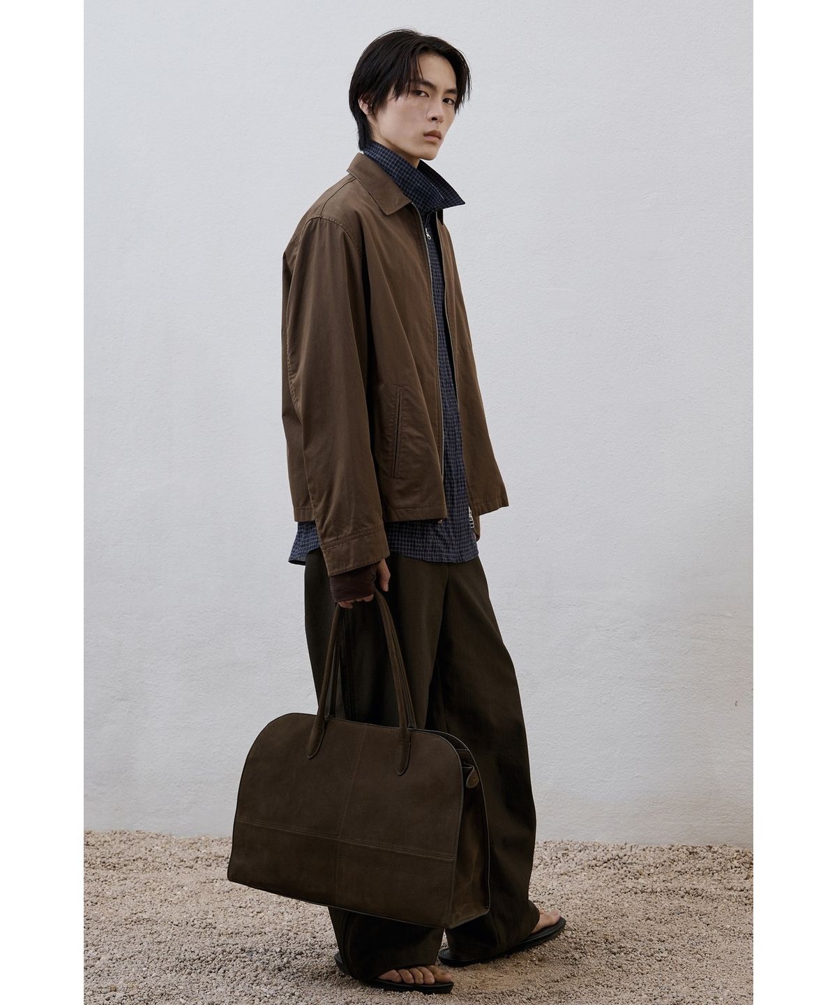 유스(YOUTH) Washed Cotton Zip-up Jacket - Olive