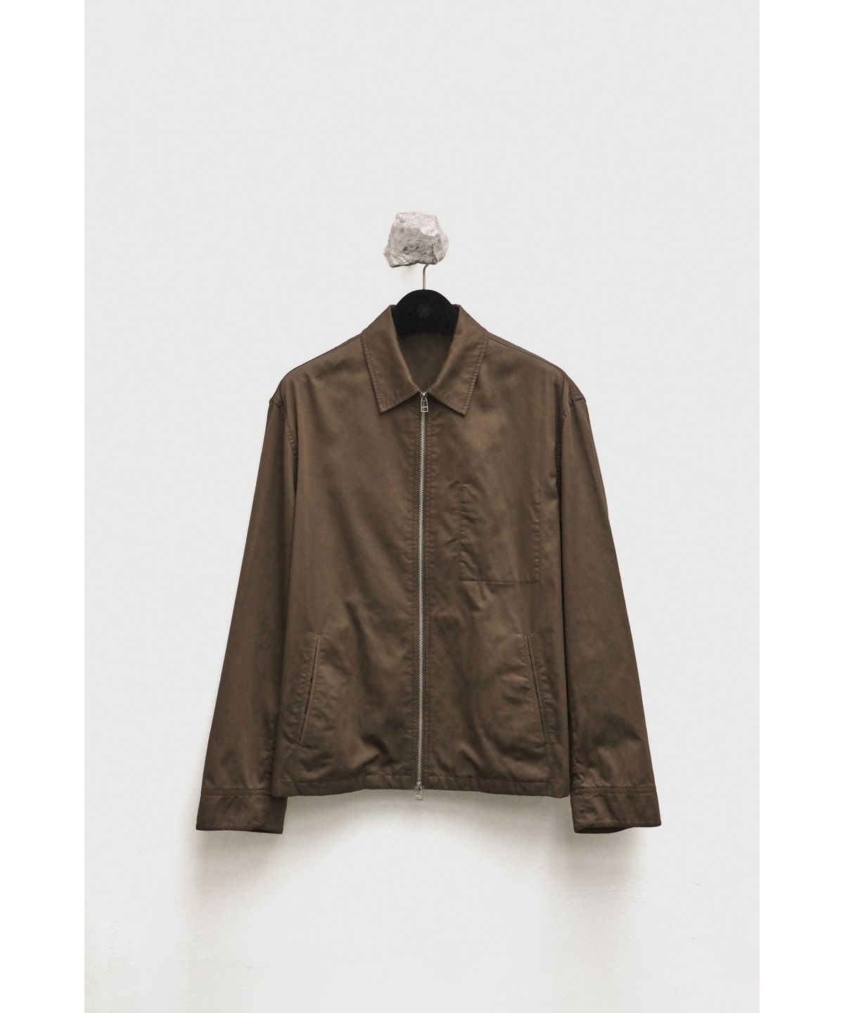 유스(YOUTH) Washed Cotton Zip-up Jacket - Olive