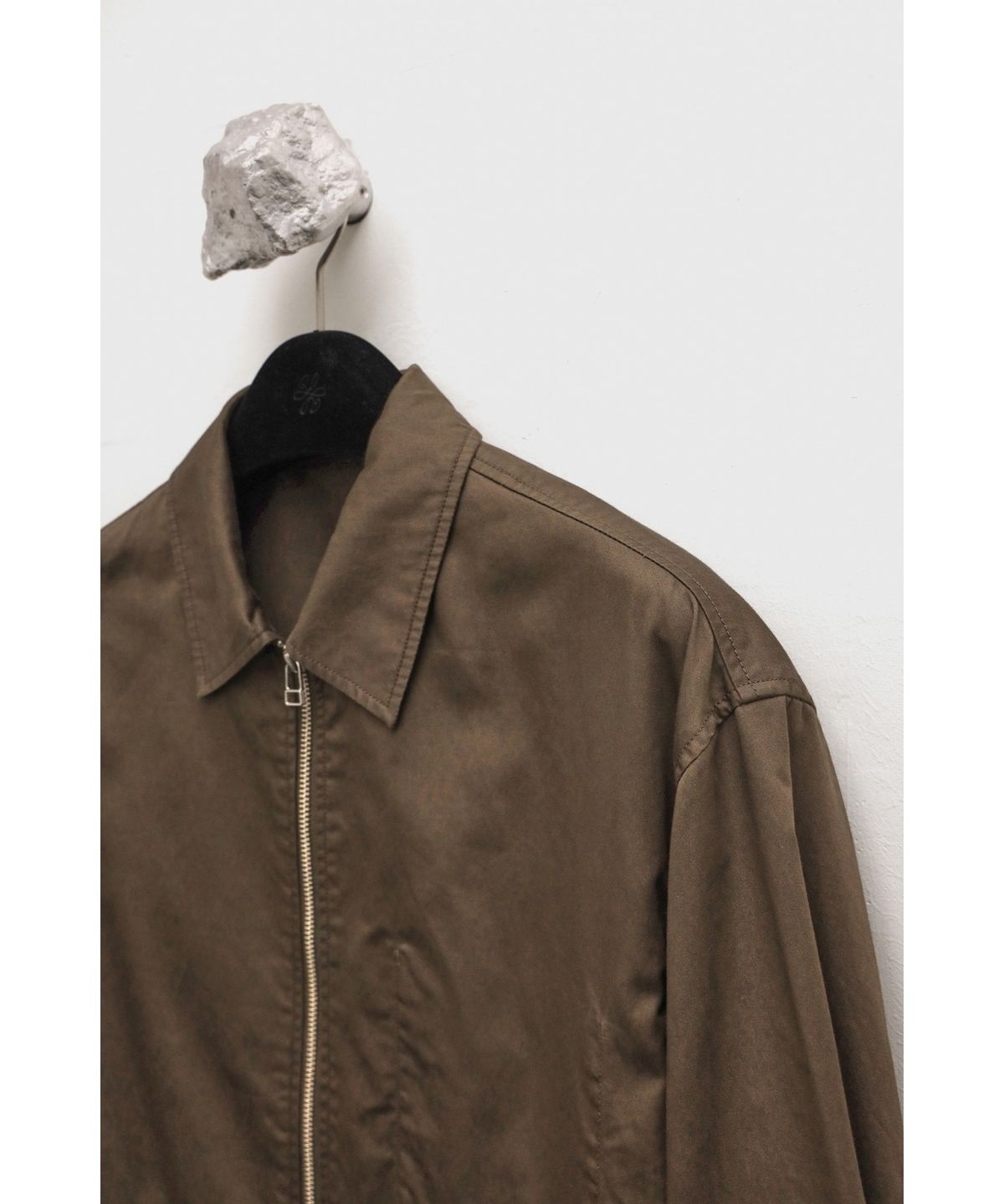 유스(YOUTH) Washed Cotton Zip-up Jacket - Olive