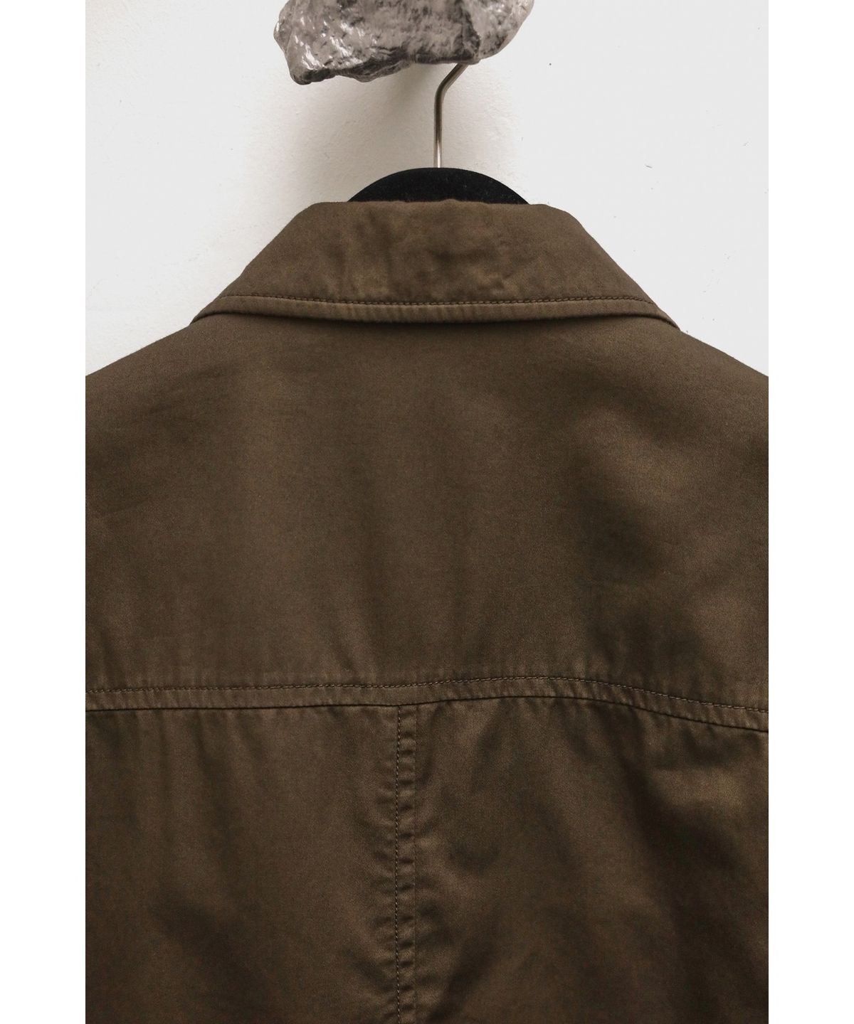 유스(YOUTH) Washed Cotton Zip-up Jacket - Olive