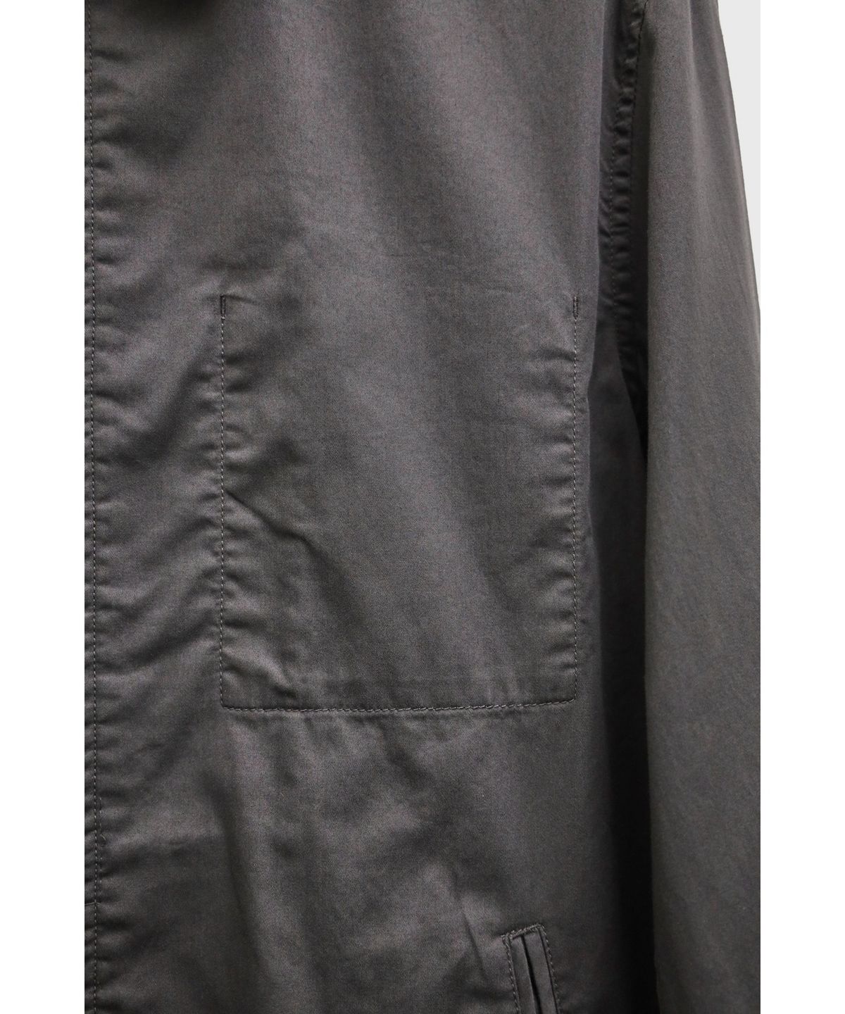 유스(YOUTH) Washed Cotton Zip-up Jacket - Charcoal Grey