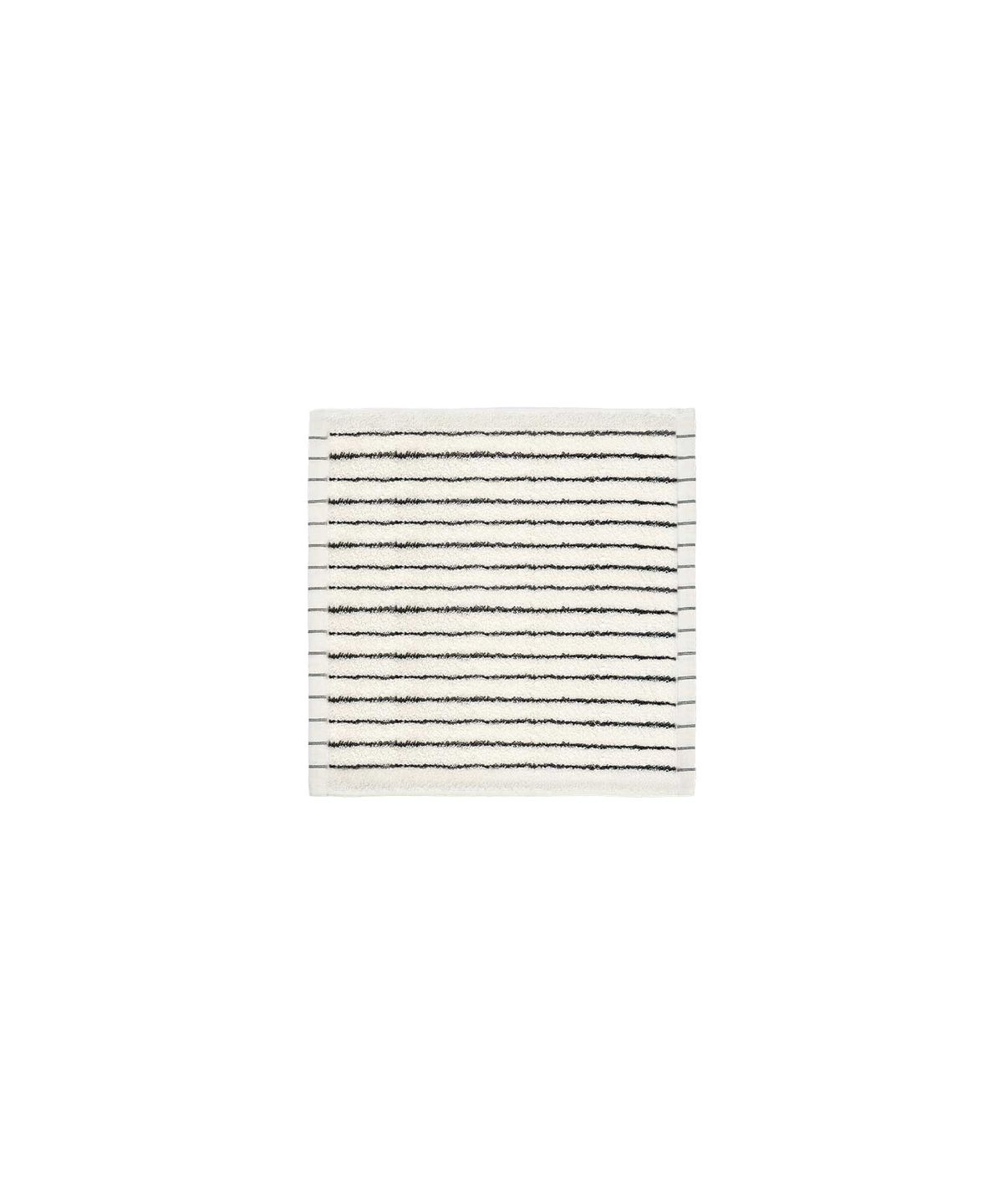 테토(TETO) [6P] 수피마 핸드타월 스트라이프 라인 블랙 30x30