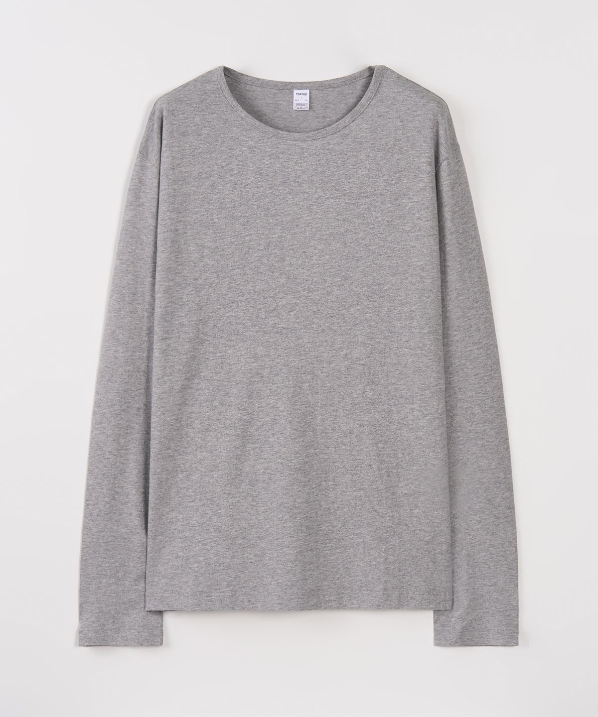 토피(TOFFEE) 라운드넥 롱 슬리브 (MELANGE GREY)
