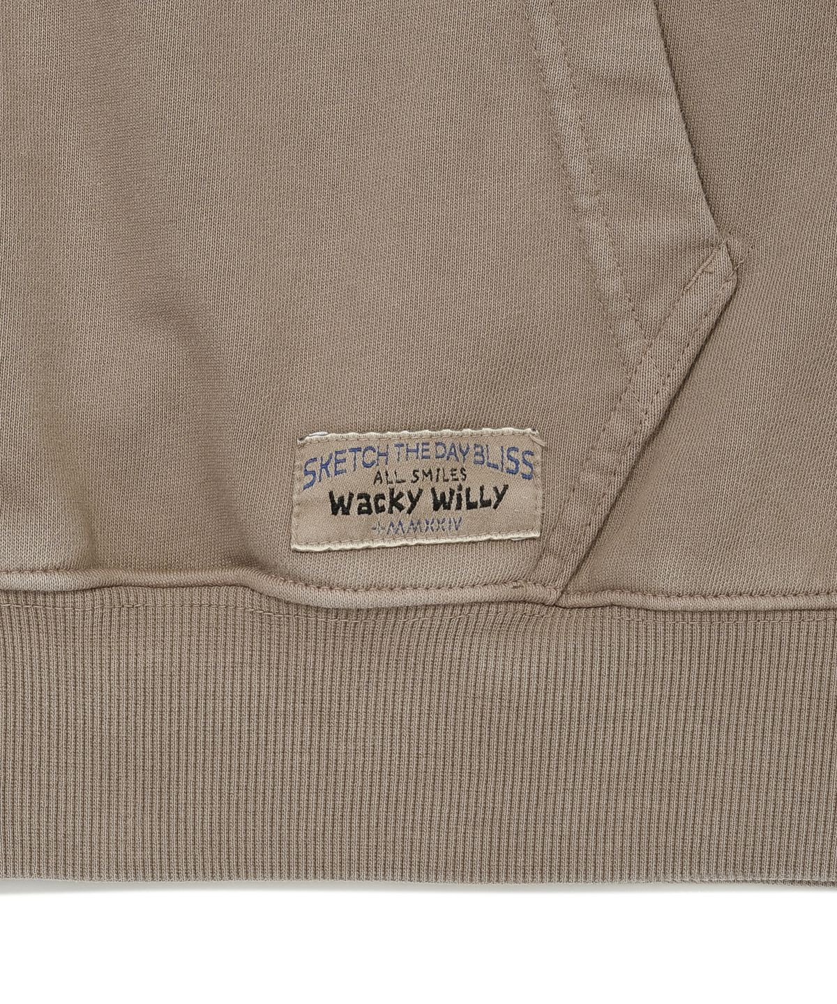 와키윌리(WACKY WILLY) 키키 트리플 다잉 후드집업 카키