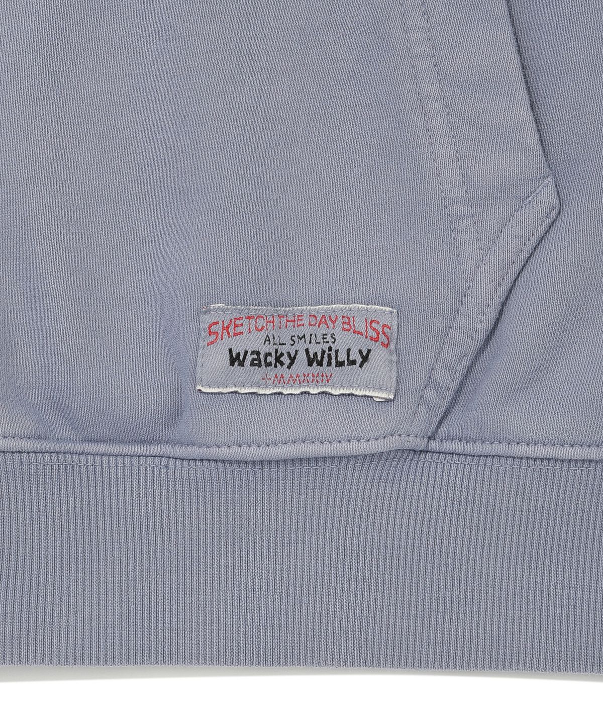 와키윌리(WACKY WILLY) 키키 트리플 다잉 후드집업 블루