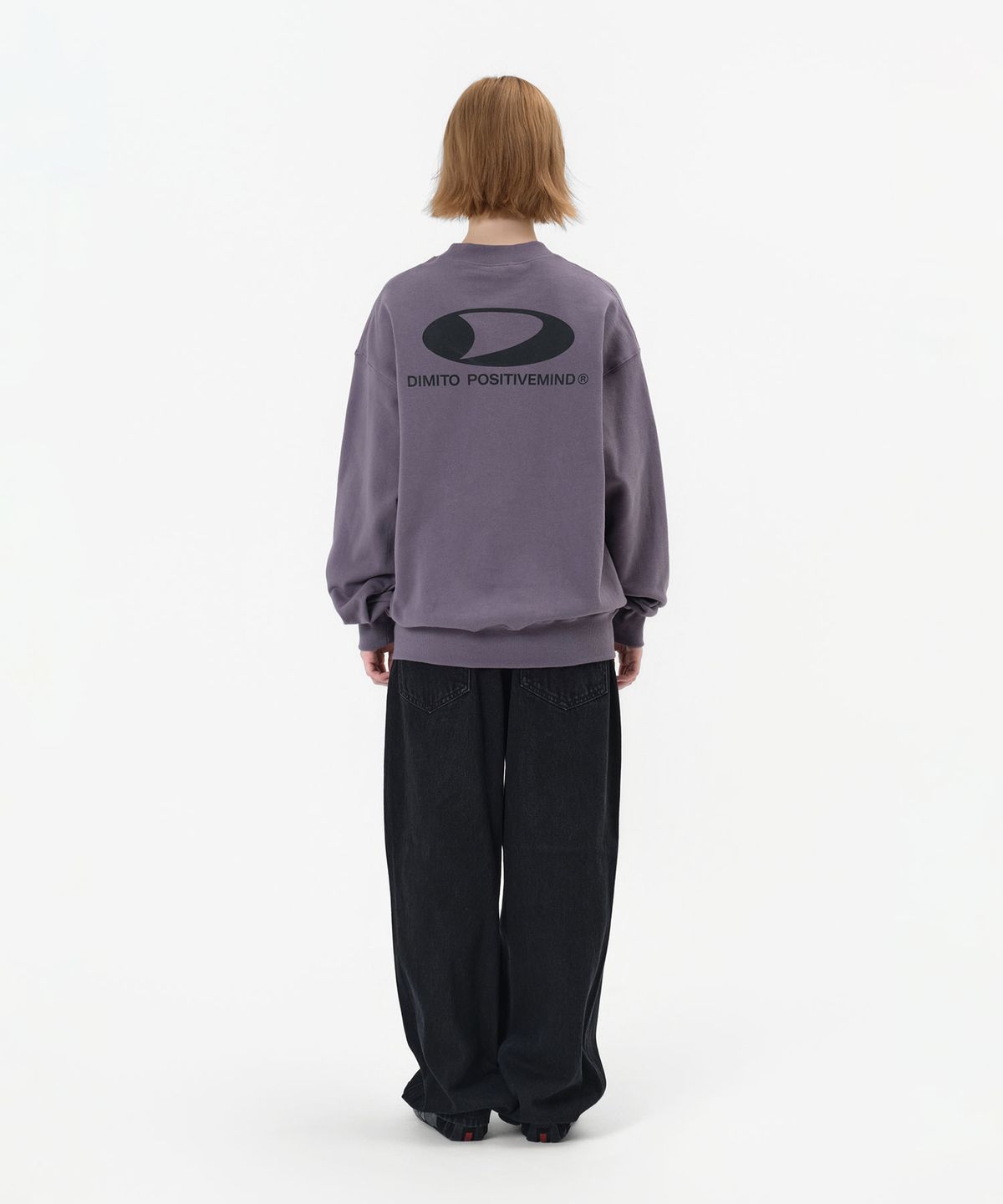디미토(DIMITO) CIRCLE LOGO SWEATSHIRT PURPLE ASH
