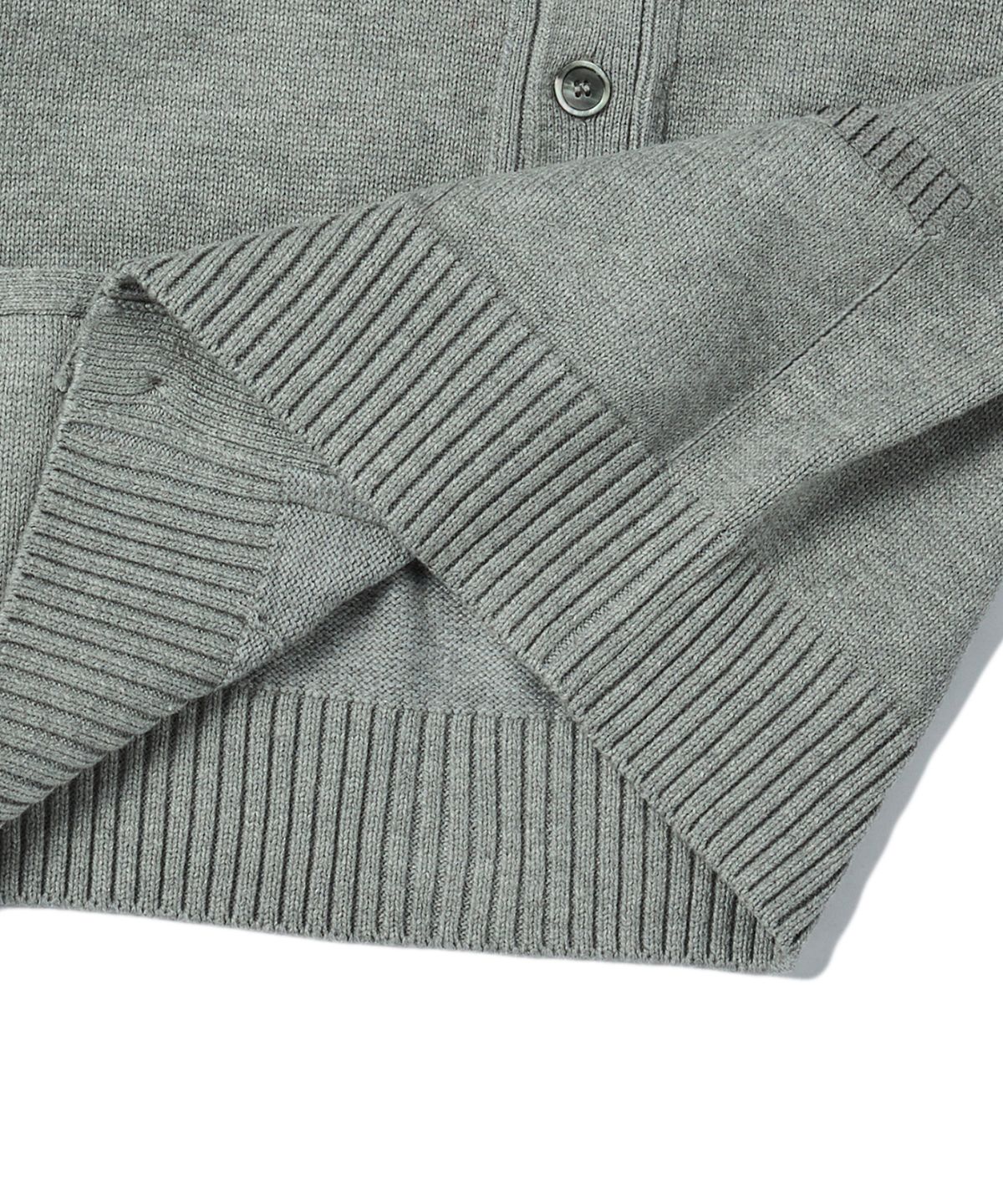 비욘드클로젯(BEYOND CLOSET) ILP 캐시미어 클래식 로고 가디건 그레이