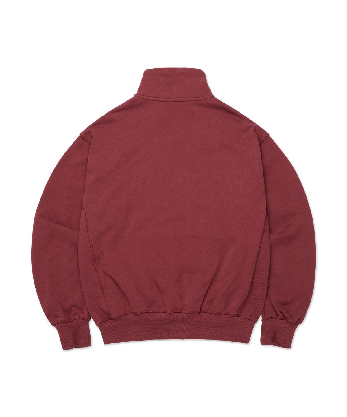 디미토(DIMITO) CIRCLE LOGO HALF ZIP SWEATSHIRT BURGUNDY