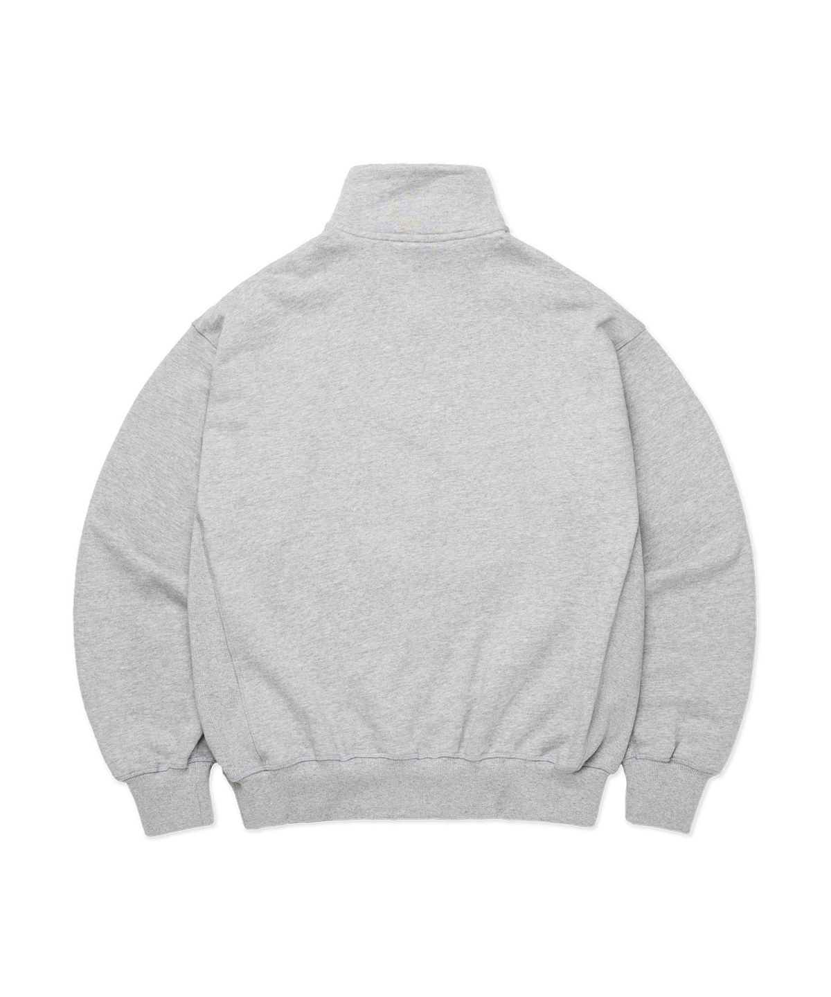 디미토(DIMITO) CIRCLE LOGO HALF ZIP SWEATSHIRT ASH