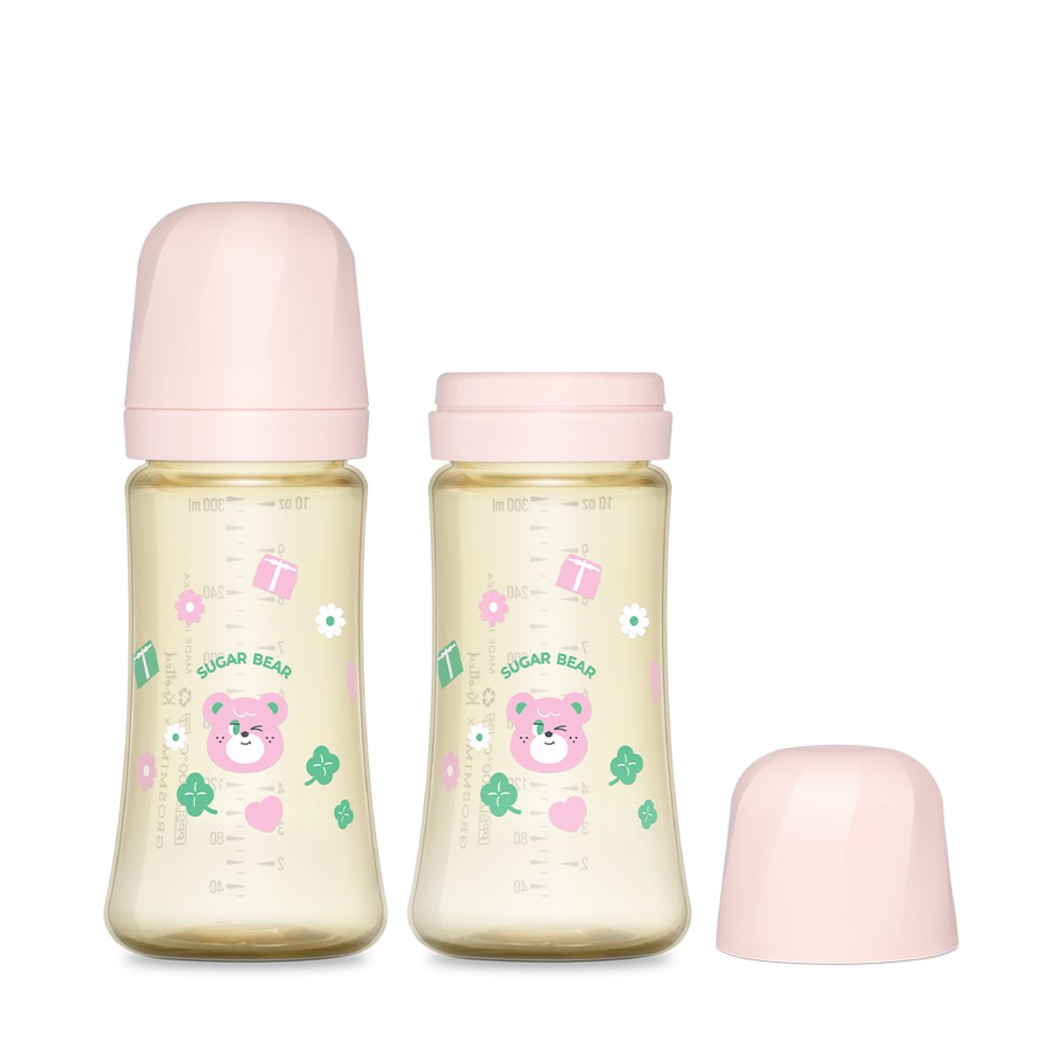 그로미미(GROSMIMI) 노티드 아기젖병 대용량 슈가베어 300ml 트윈팩