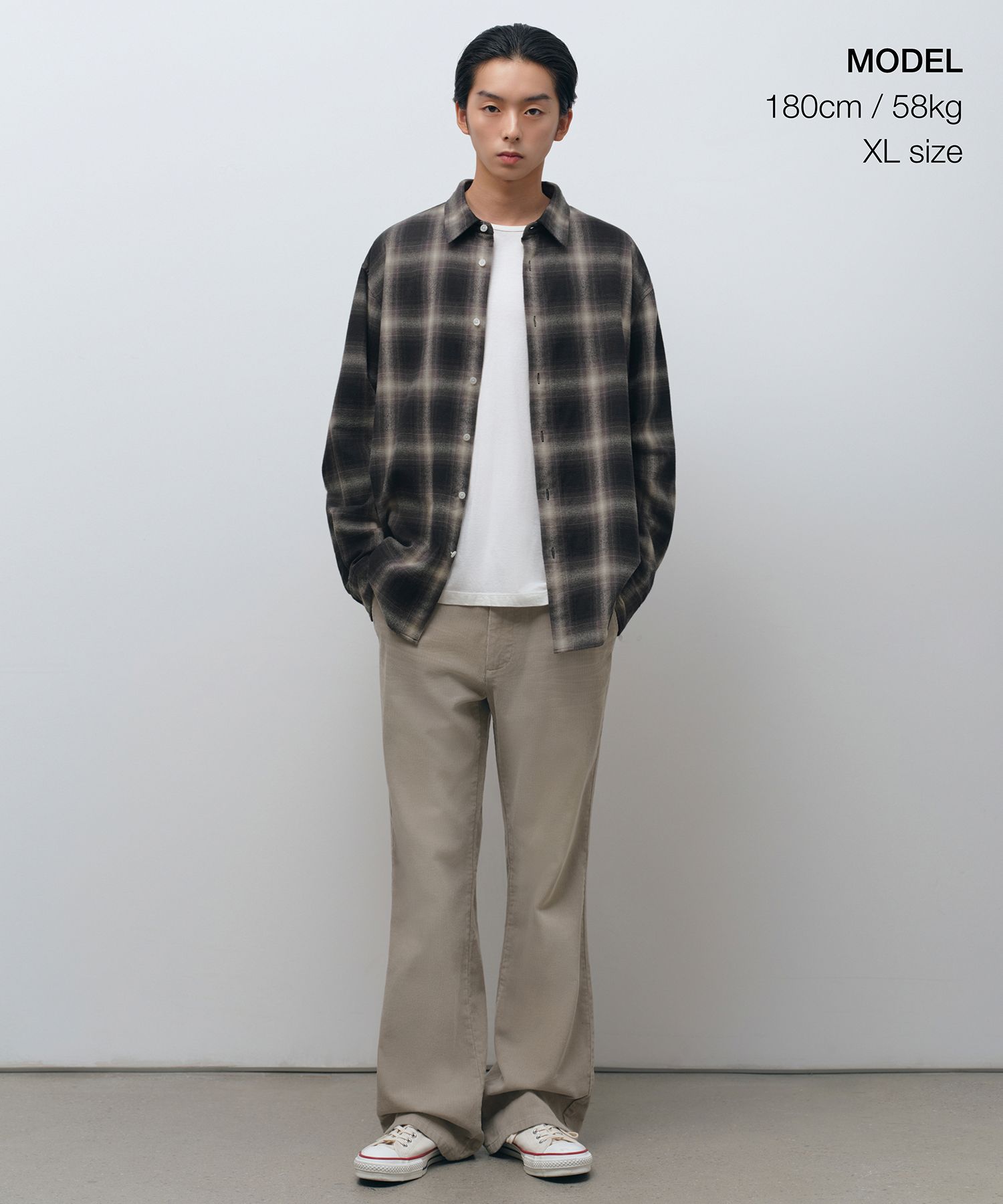 TSY ORIGINAL OMBRE CHECK SHIRTS IVORY TSY ORIGINAL OMBRE