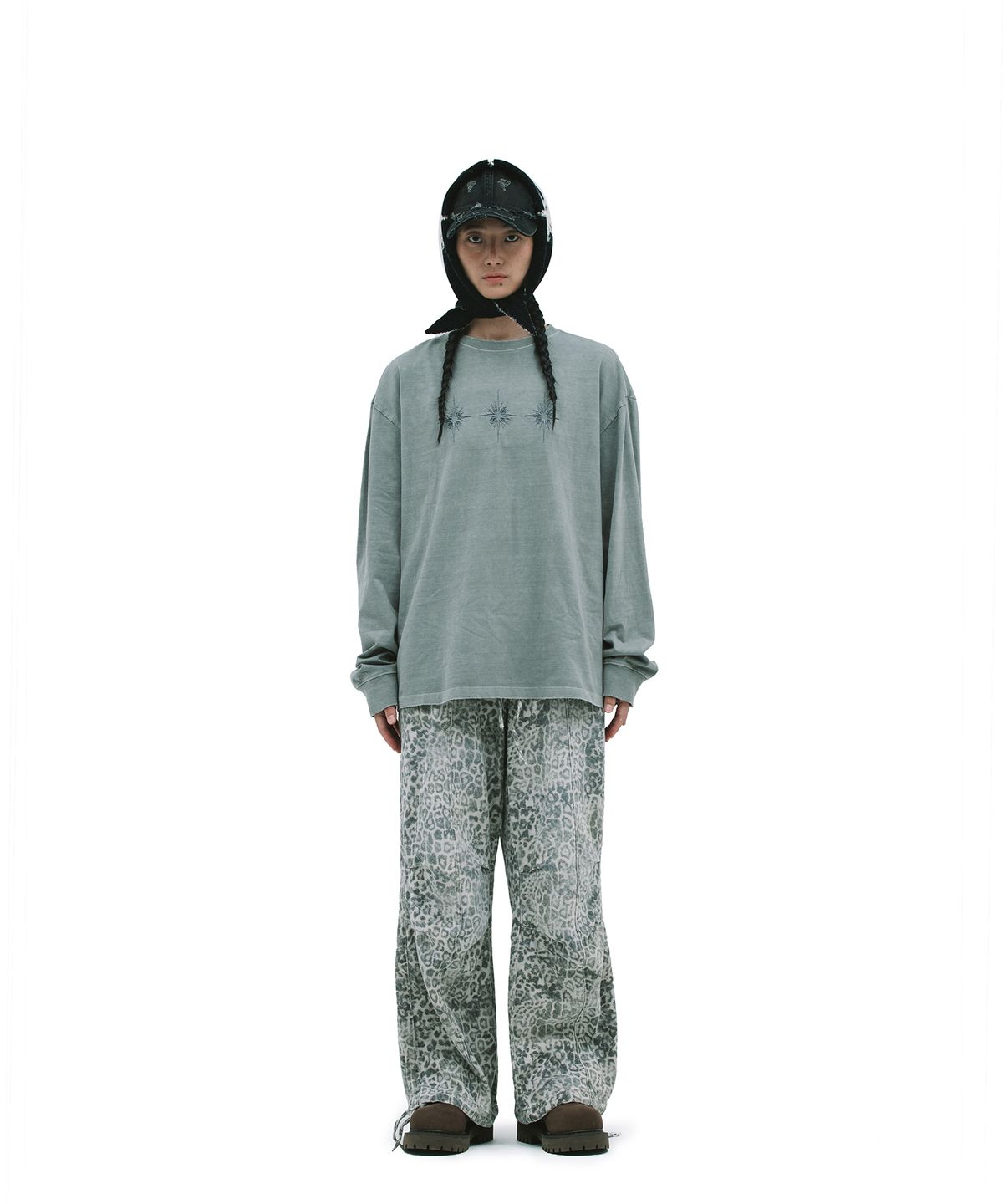 데프가먼츠(DEFGARMENTS) NEEDLE STITCH LONG SLEEVE [GRAY]