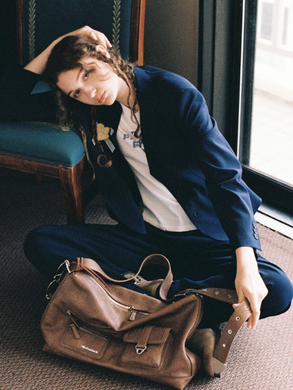 필인더블랭크(FILLINTHEBLANK) Cabinet Bag (brown)
