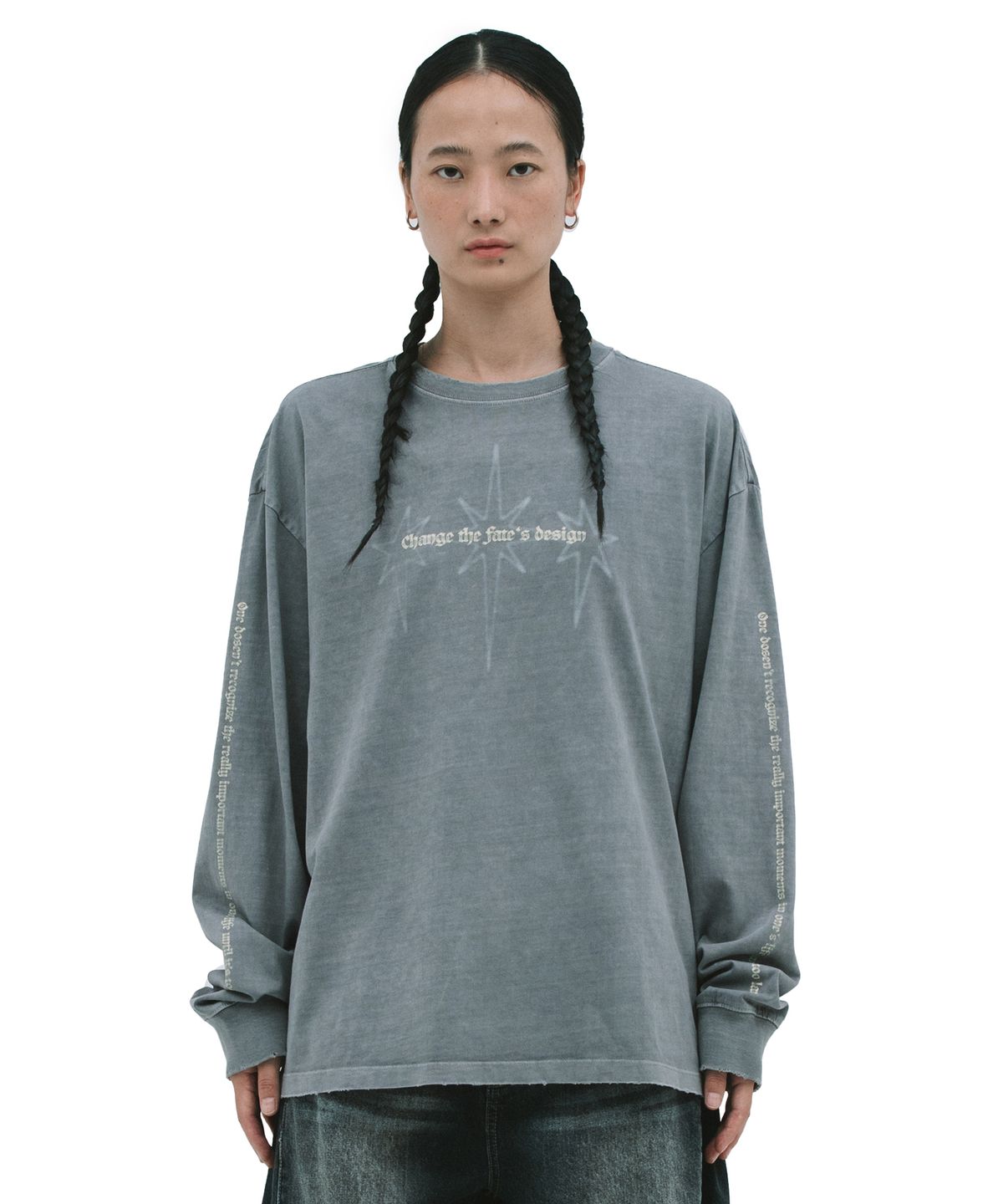 데프가먼츠(DEFGARMENTS) LIGHTNING LONG SLEEVE [PURPLE GRAY]