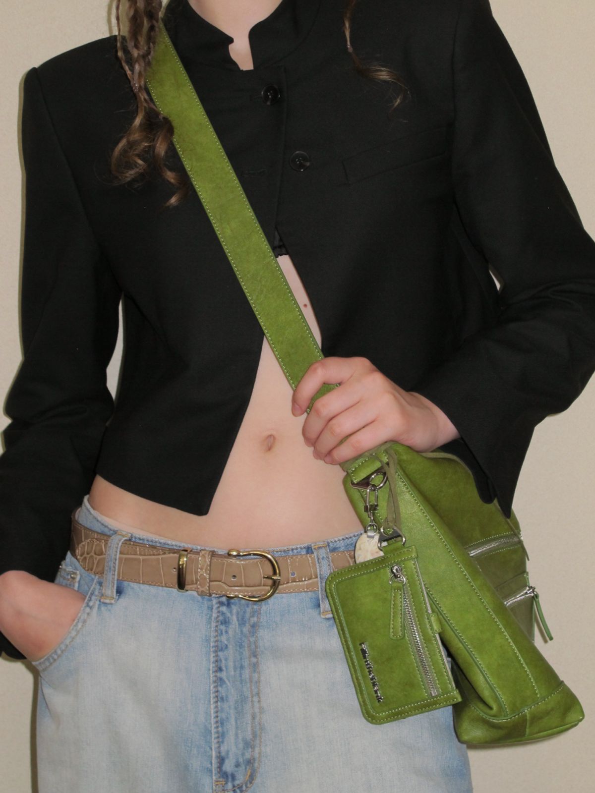 필인더블랭크(FILLINTHEBLANK) Cabinet Bag (olive)