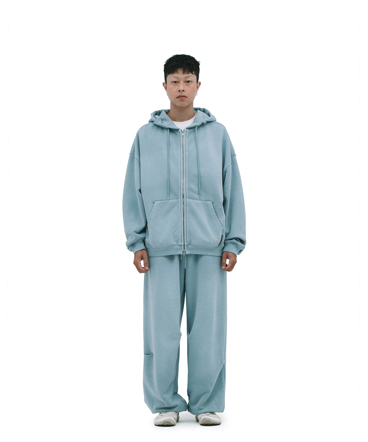데프가먼츠(DEFGARMENTS) PIG BRUSHED HOOD ZIPUP [SKY BLUE]