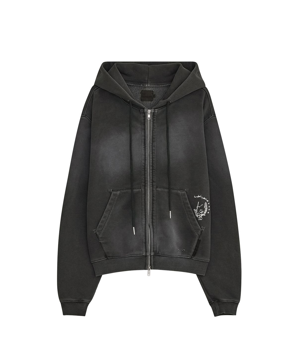 데프가먼츠(DEFGARMENTS) PIG BRUSHED HOOD ZIPUP [CHARCOAL]