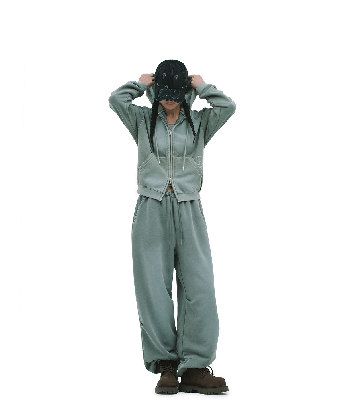 데프가먼츠(DEFGARMENTS) PIG BRUSHED SWEAT PANTS [KHAKI]