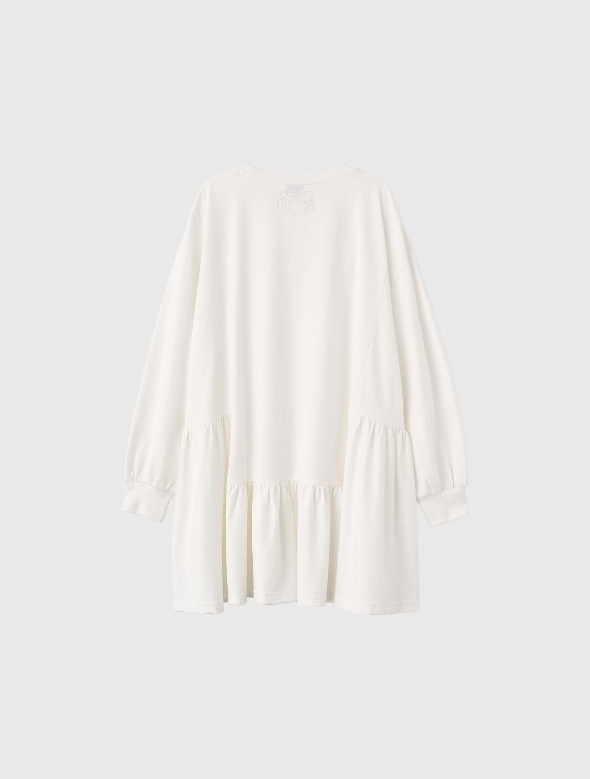 제너럴아이디어(GENERALIDEA) 루즈핏 러플 져지 원피스 [WHITE] / WBE3L15502