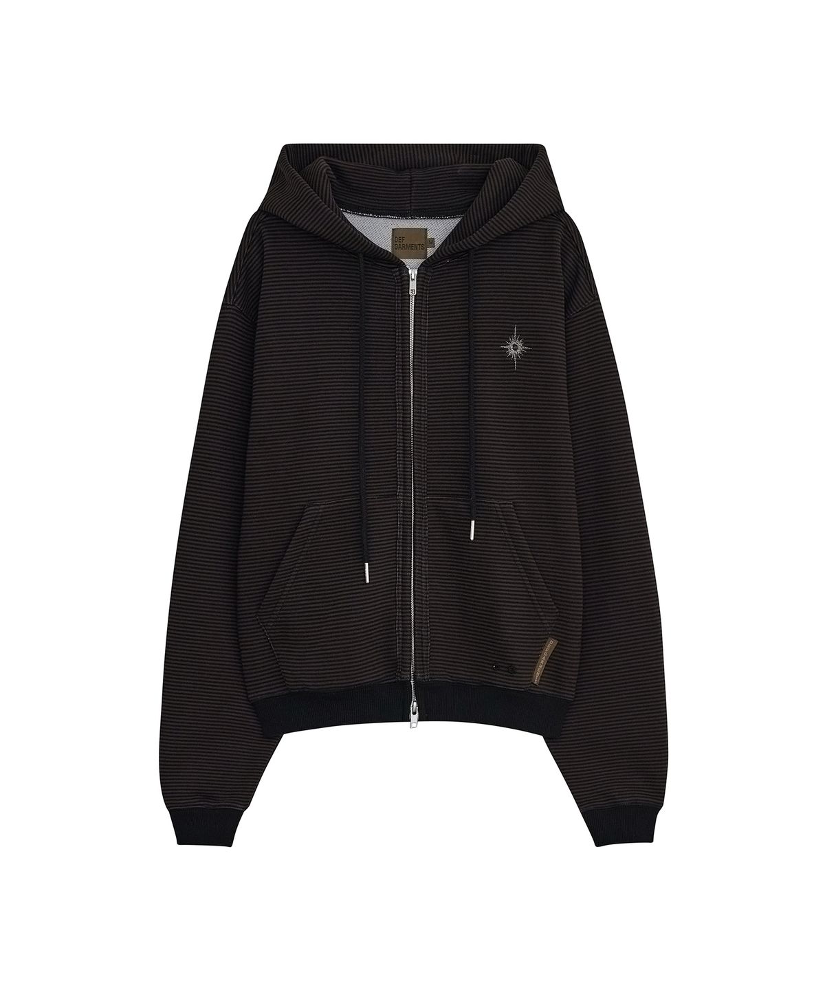 데프가먼츠(DEFGARMENTS) STRIPE HOOD ZIP UP [BROWN]