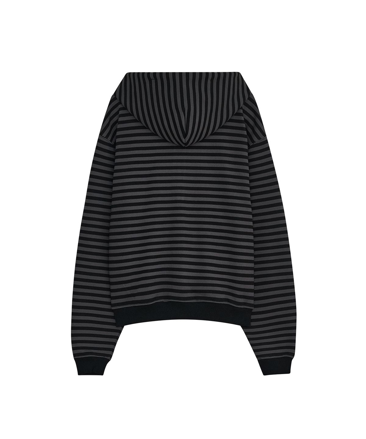 데프가먼츠(DEFGARMENTS) STRIPE HOOD ZIP UP [BLACK]