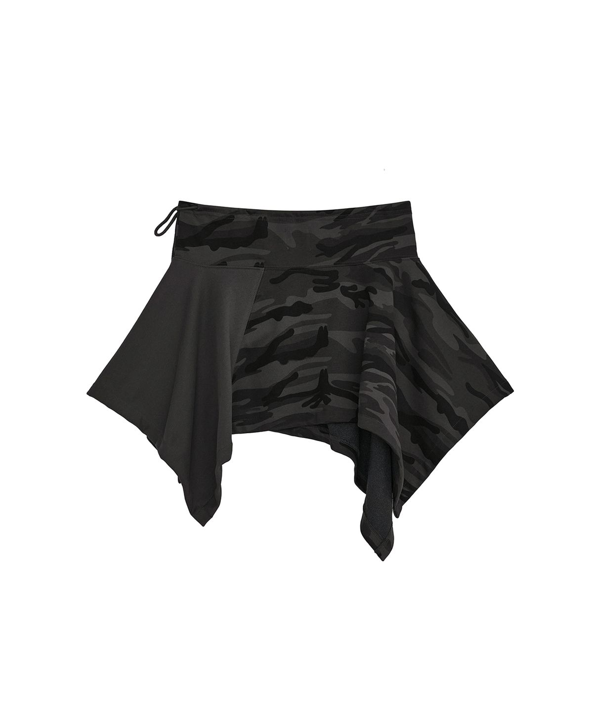데프가먼츠(DEFGARMENTS) CAMO UNBALANCE SKIRT [BLACK]