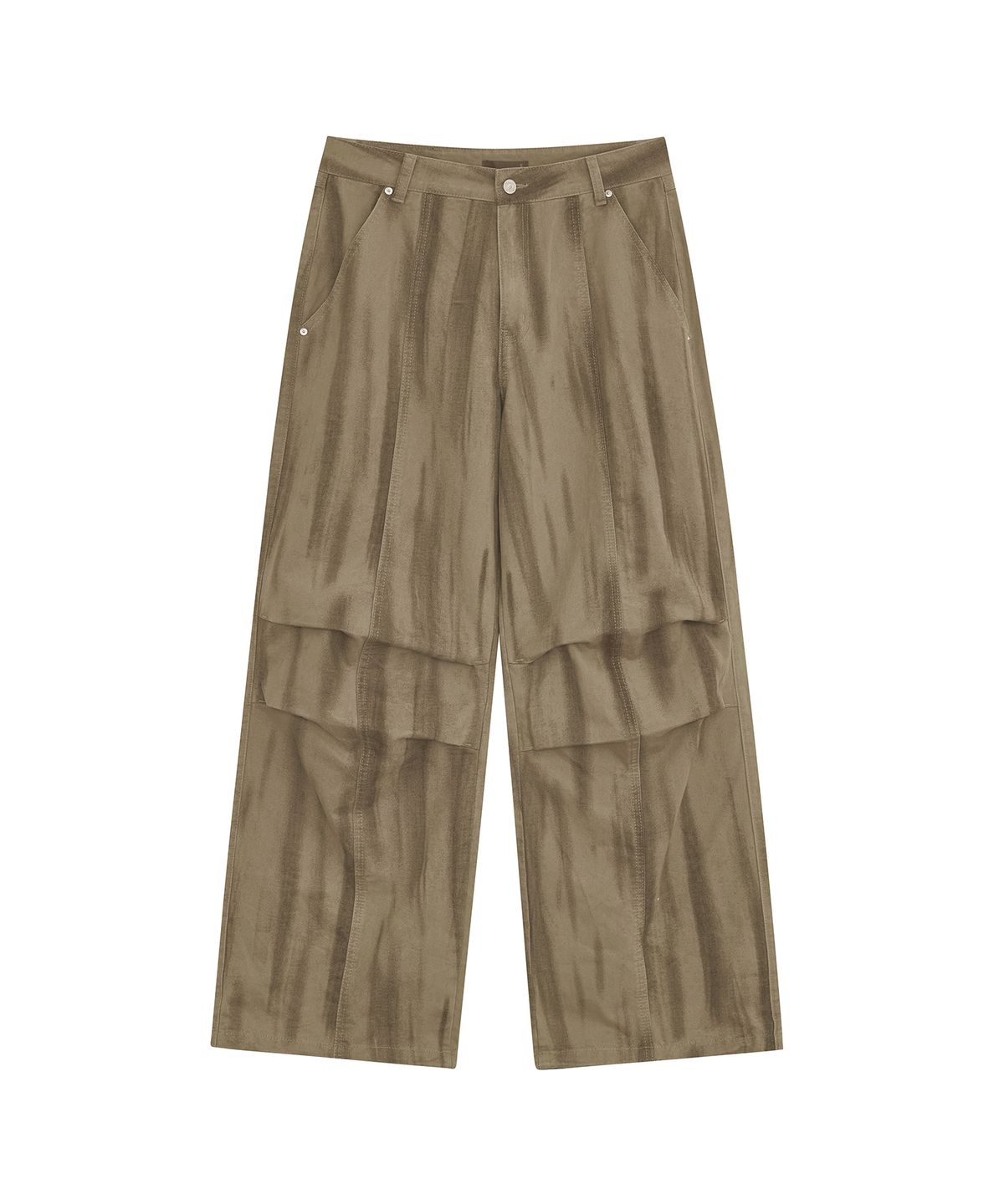 데프가먼츠(DEFGARMENTS) BLUSHED PARACHUTE PANTS [BROWN]
