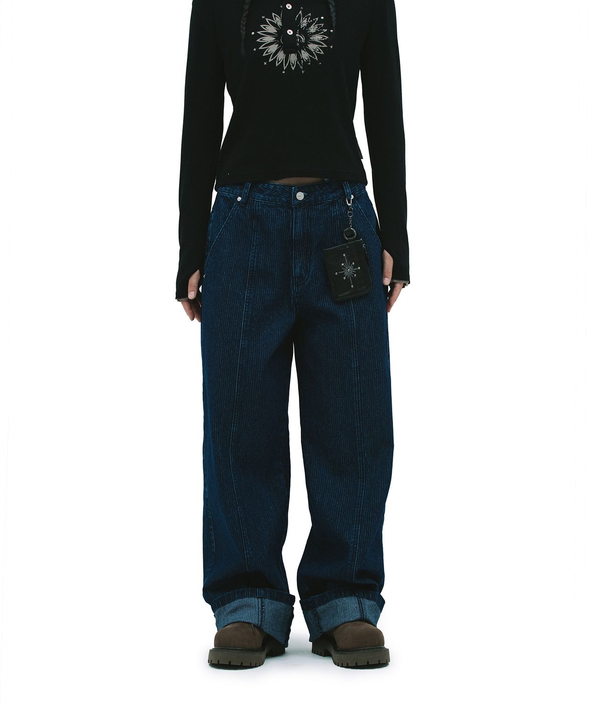 데프가먼츠(DEFGARMENTS) TEXTURE DENIM PANTS [INDIGO]