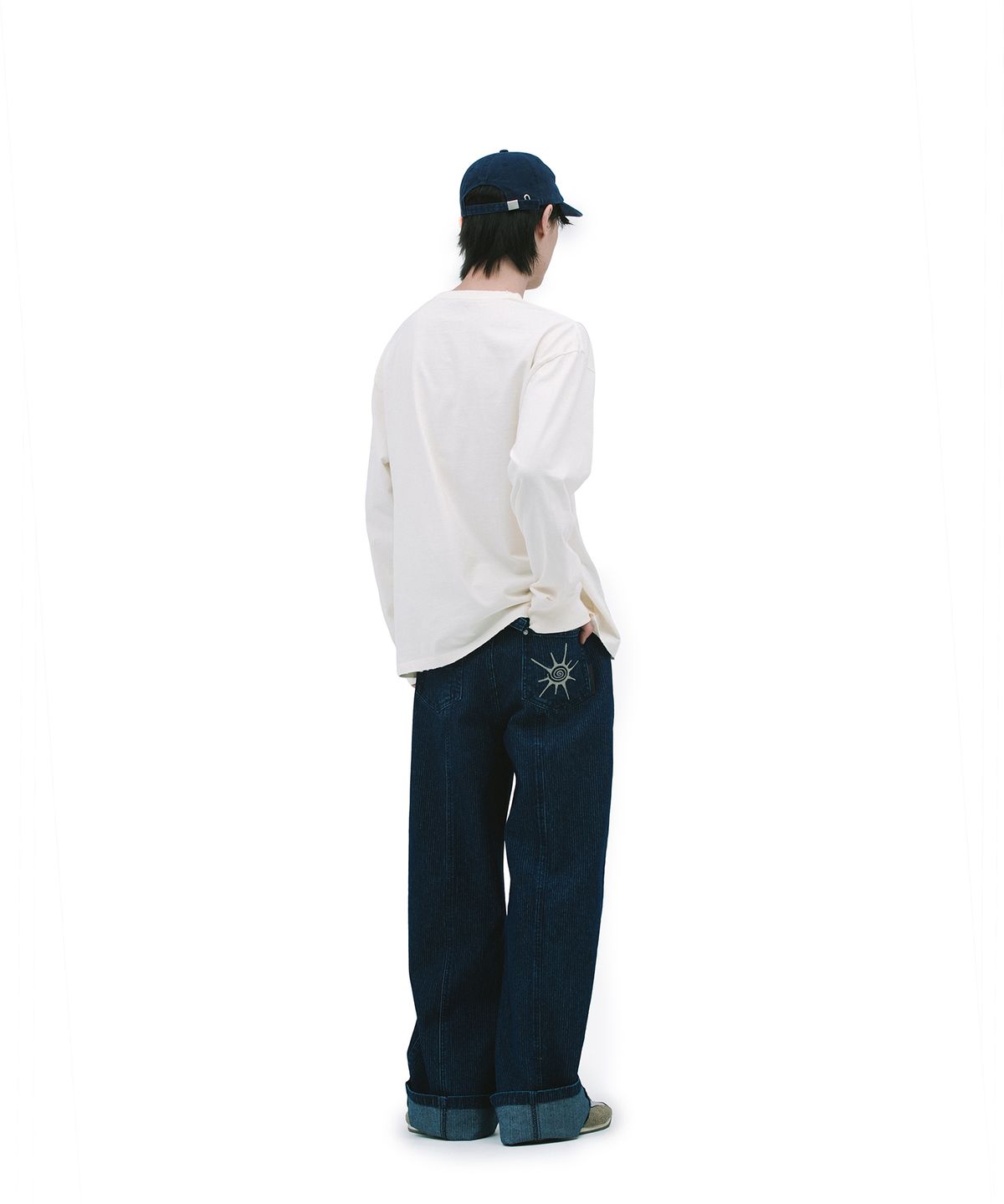 데프가먼츠(DEFGARMENTS) TEXTURE DENIM PANTS [INDIGO]