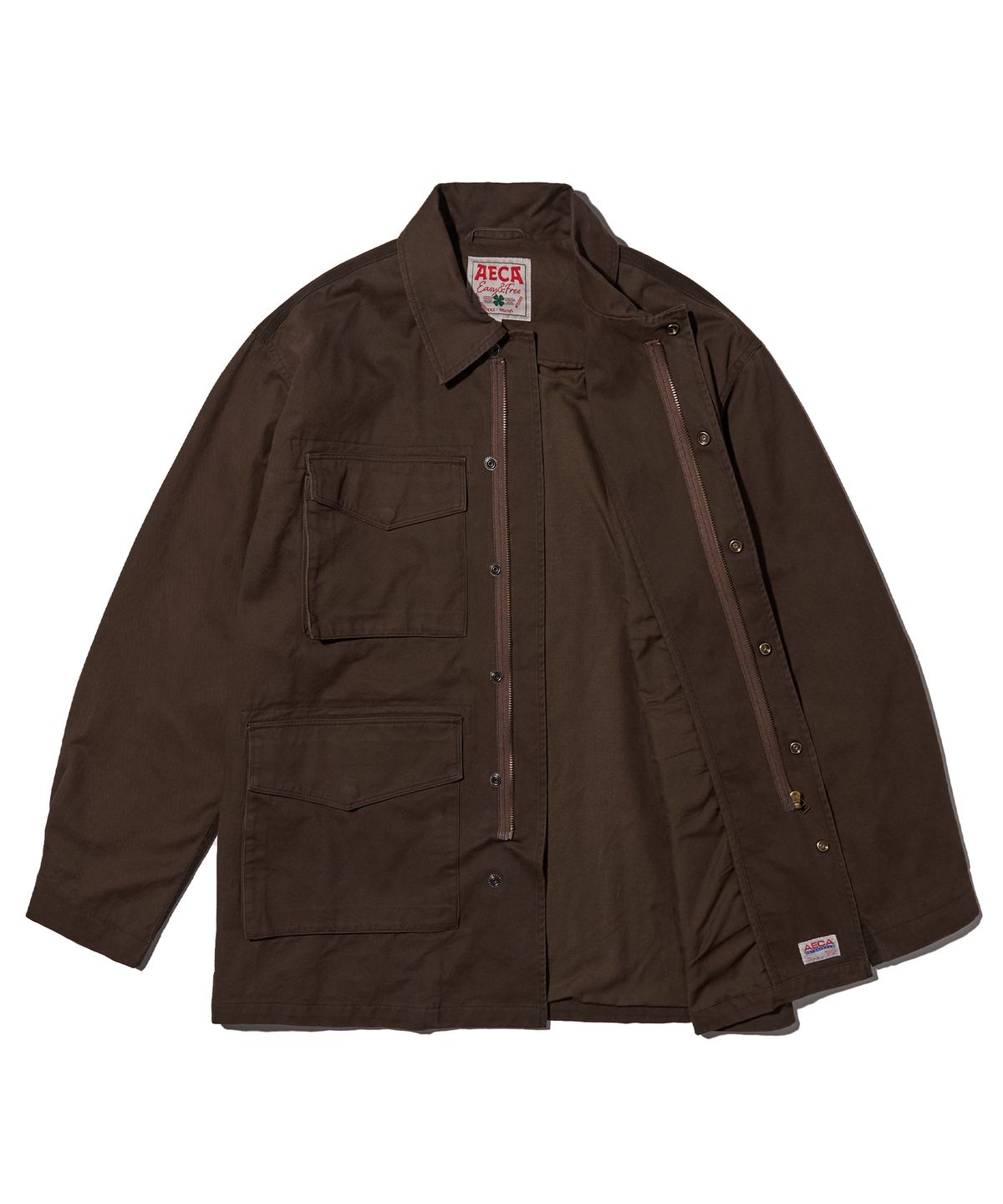 에이카화이트(AECA) AECA 2TONE WASHED FIELD JACKET-BROWN
