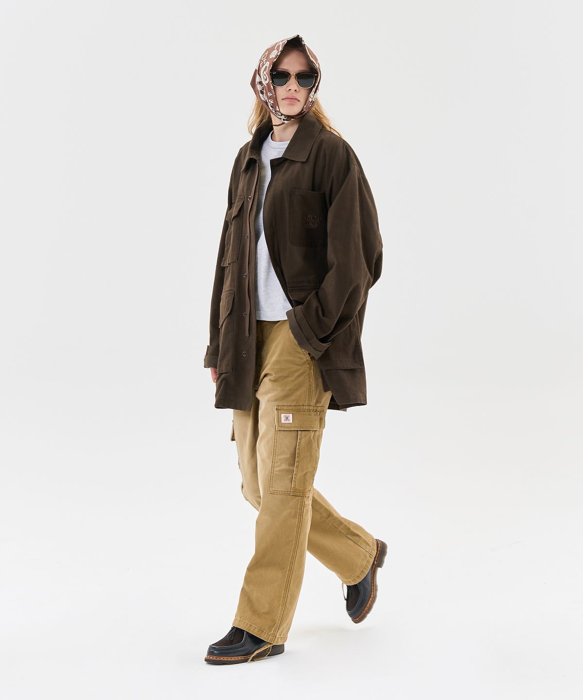 에이카화이트(AECA) AECA 2TONE WASHED FIELD JACKET-BROWN