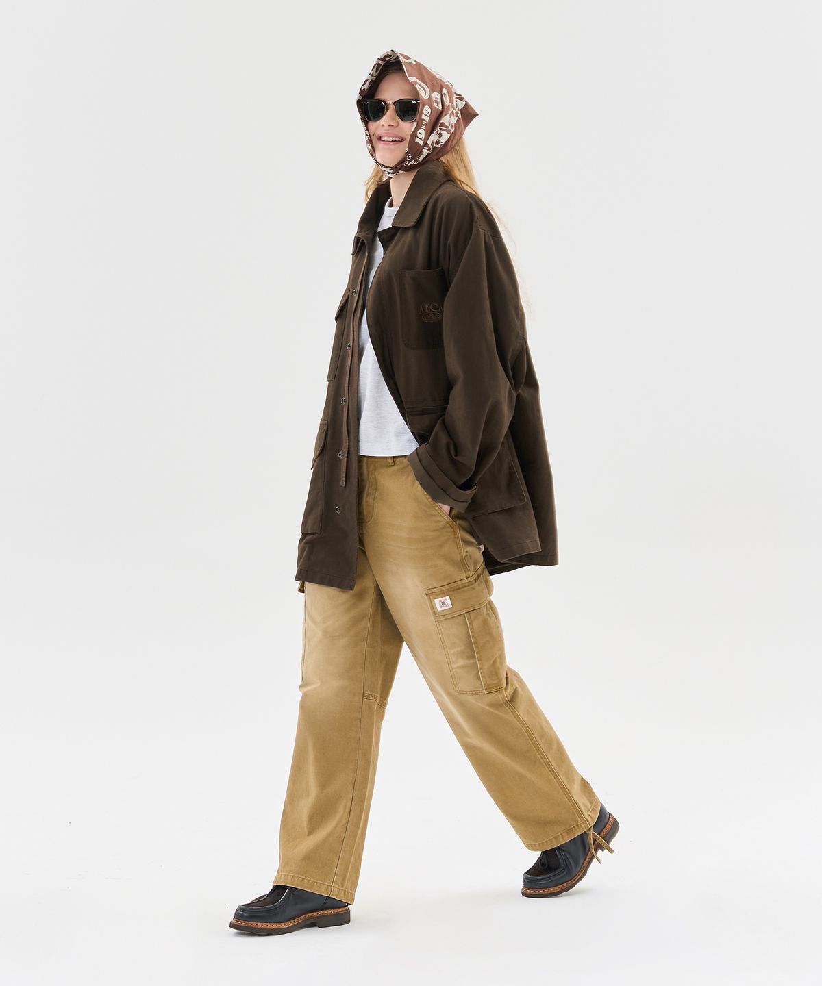 에이카화이트(AECA) AECA 2TONE WASHED FIELD JACKET-BROWN