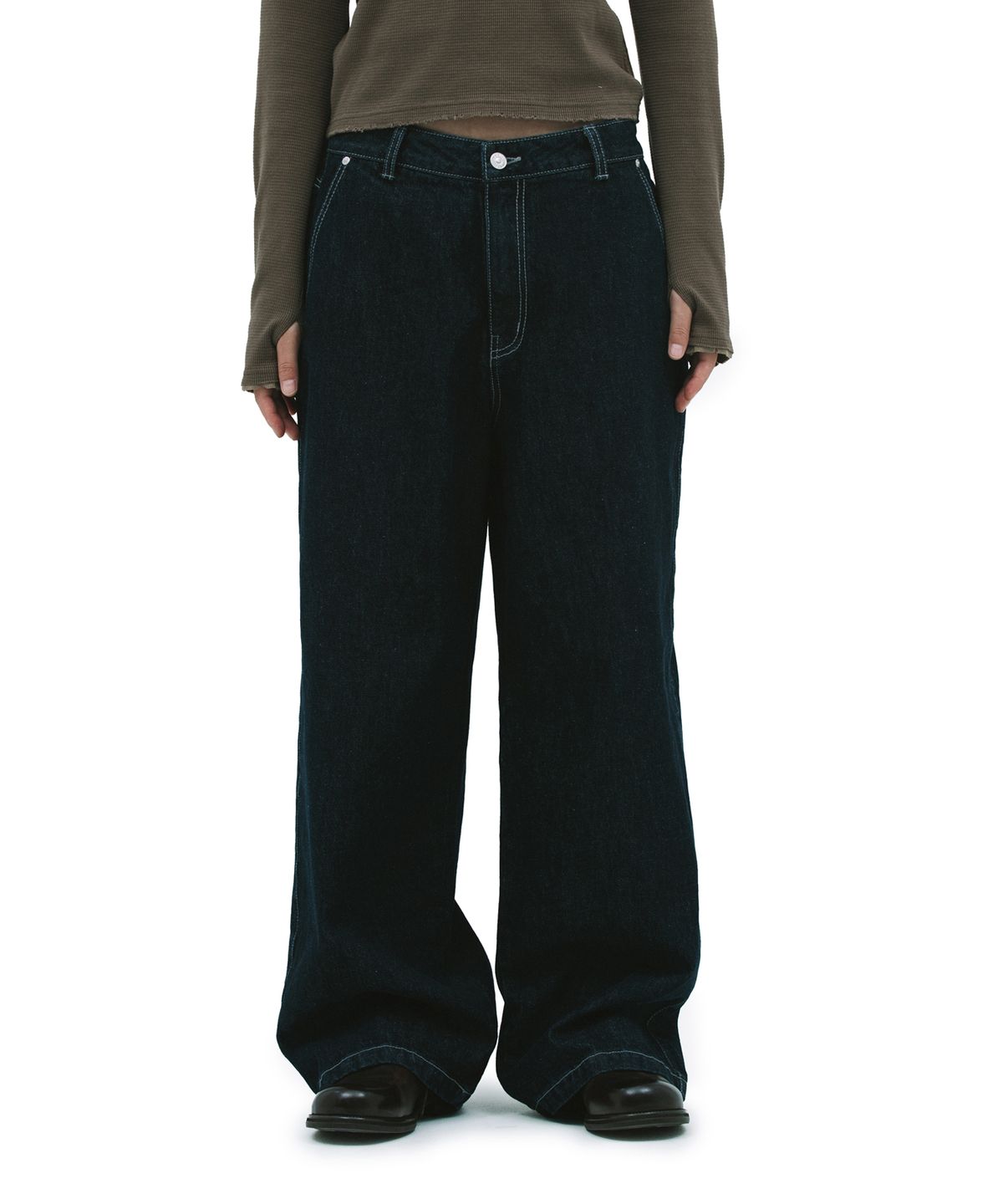 데프가먼츠(DEFGARMENTS) INDIGO BUCKLE PANTS [INDIGO]