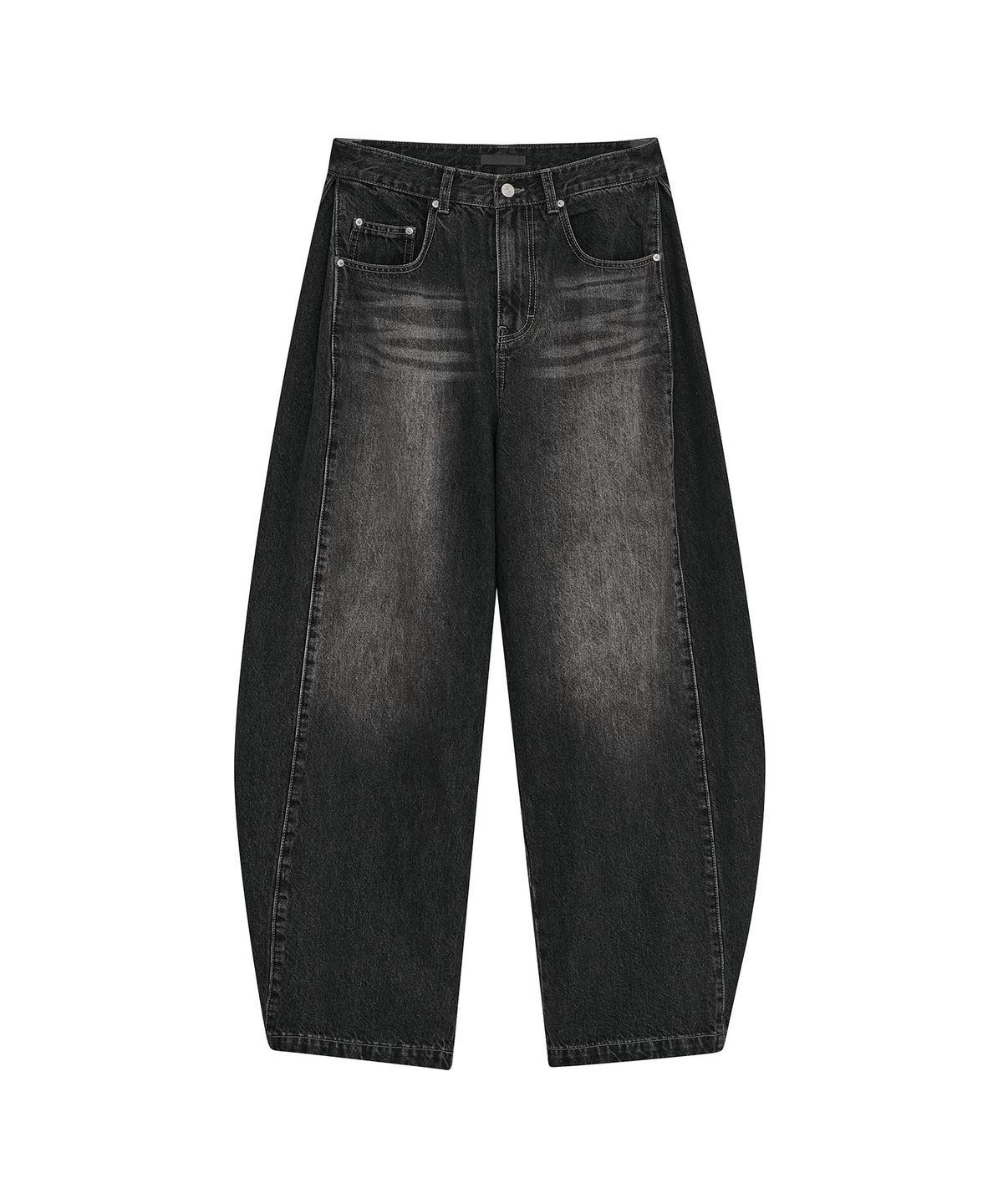 데프가먼츠(DEFGARMENTS) CAT BLUSH WIDE PANTS [BLACK DENIM]