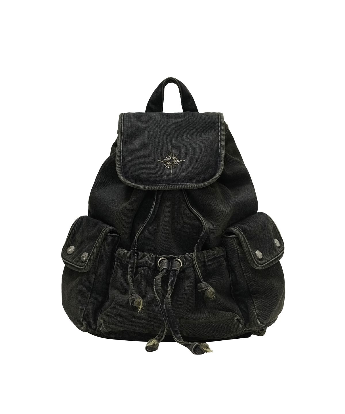 데프가먼츠(DEFGARMENTS) NEEDLE DENIM BAG PACK [BLACK DENIM]