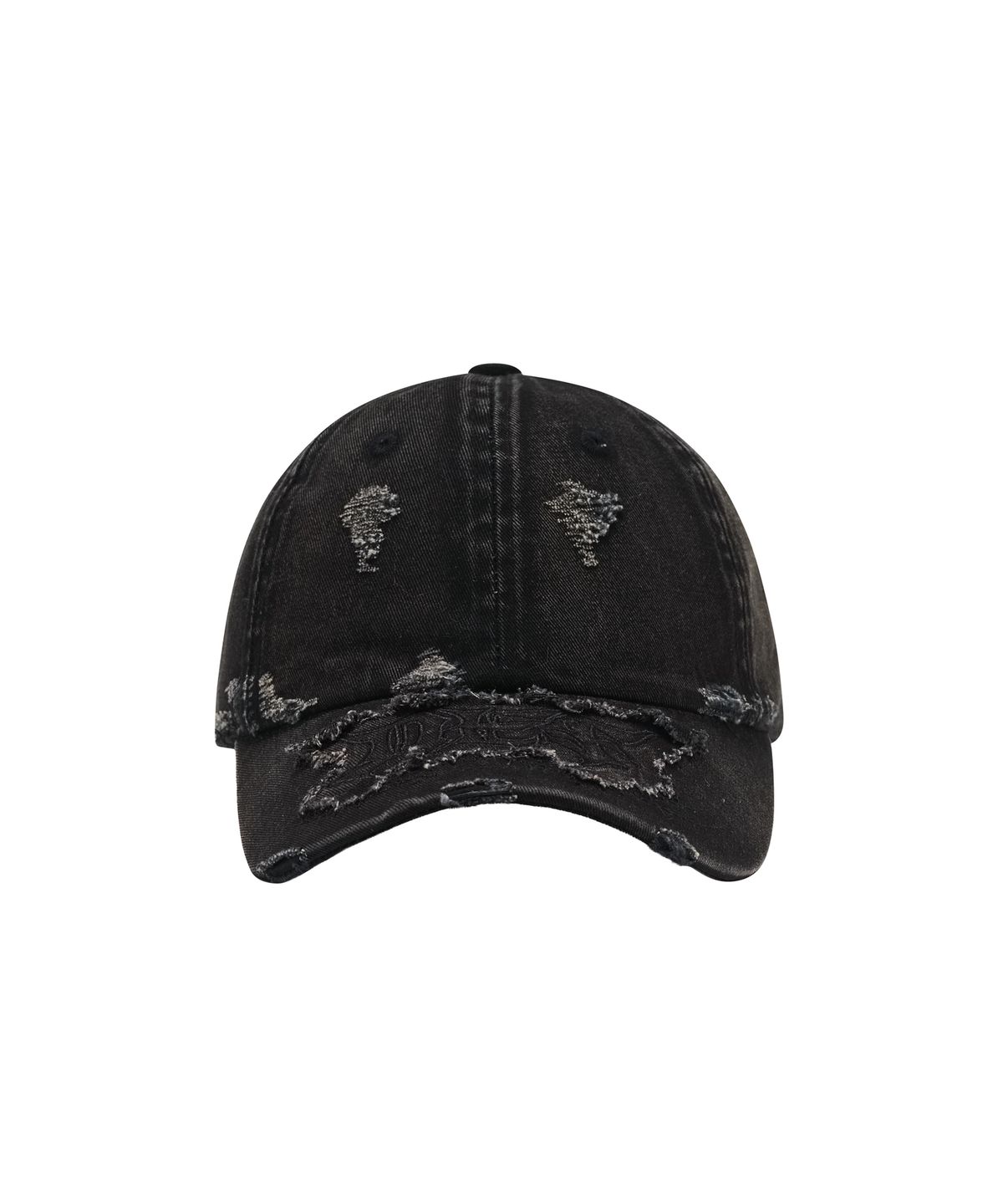 데프가먼츠(DEFGARMENTS) LOGO DESTROYED CAP [BLACK]