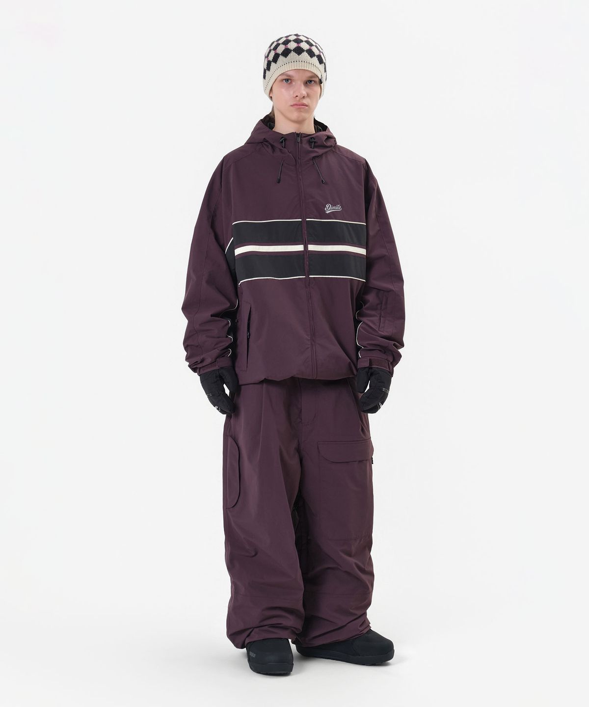 디미토(DIMITO) LINE WIND JACKET WINE