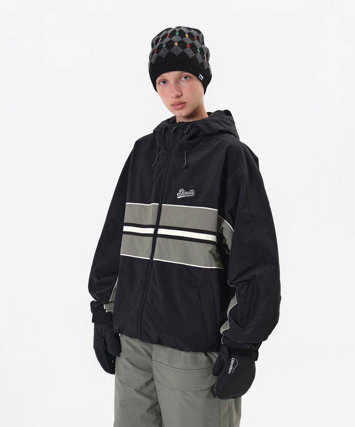 디미토(DIMITO) LINE WIND JACKET BLACK