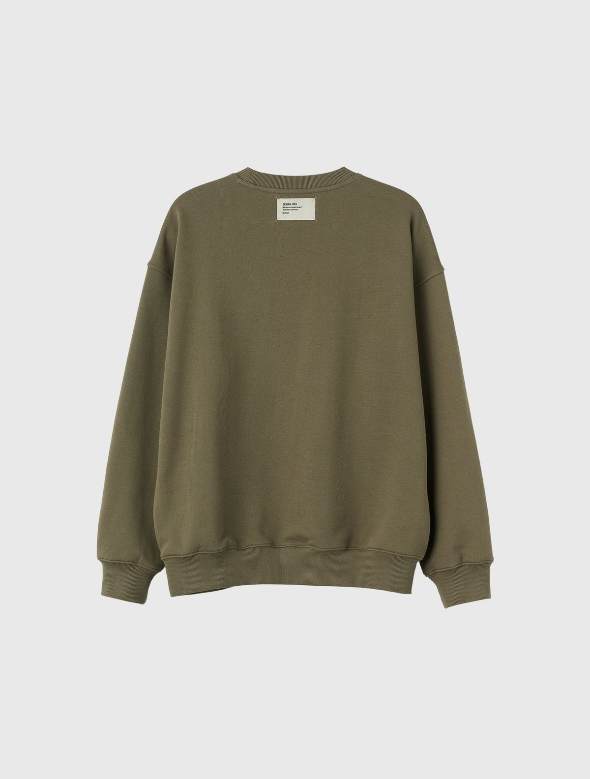 제너럴아이디어(GENERALIDEA) UNISEX 코튼 로고 루즈핏 맨투맨 [KHAKI] / SBE3U51003