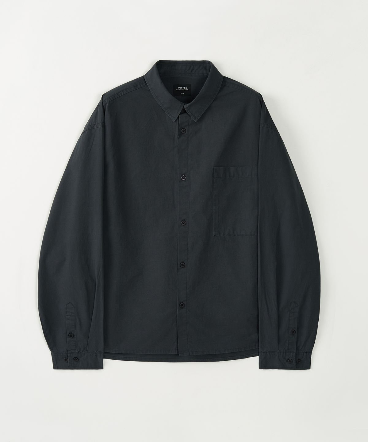 토피(TOFFEE) 포켓 크롭 셔츠 (NAVY)